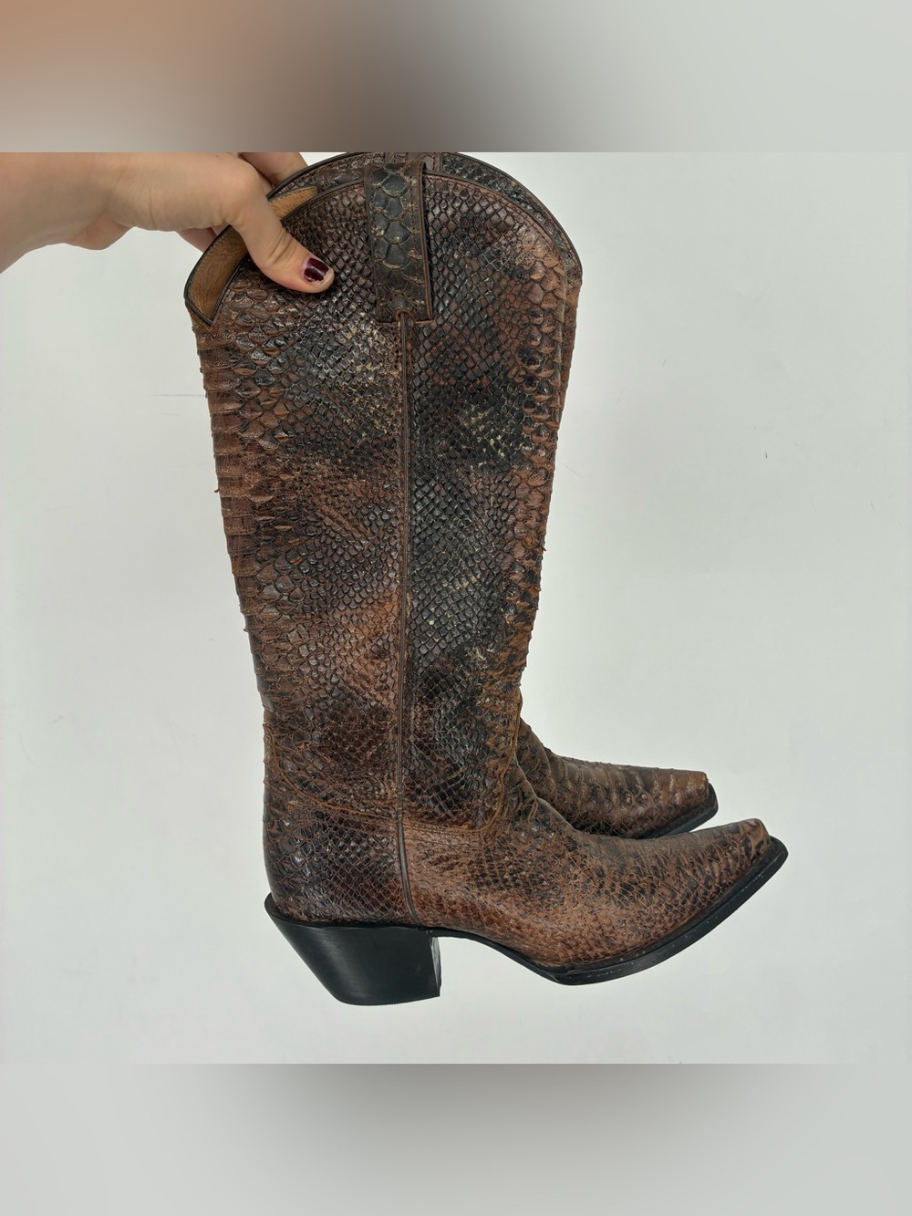 Idyllwind Miranda Lambert Womens 8 Slay Python Boots Brown Exotic Snakeskin